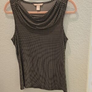 Black and White Sleeveless Top